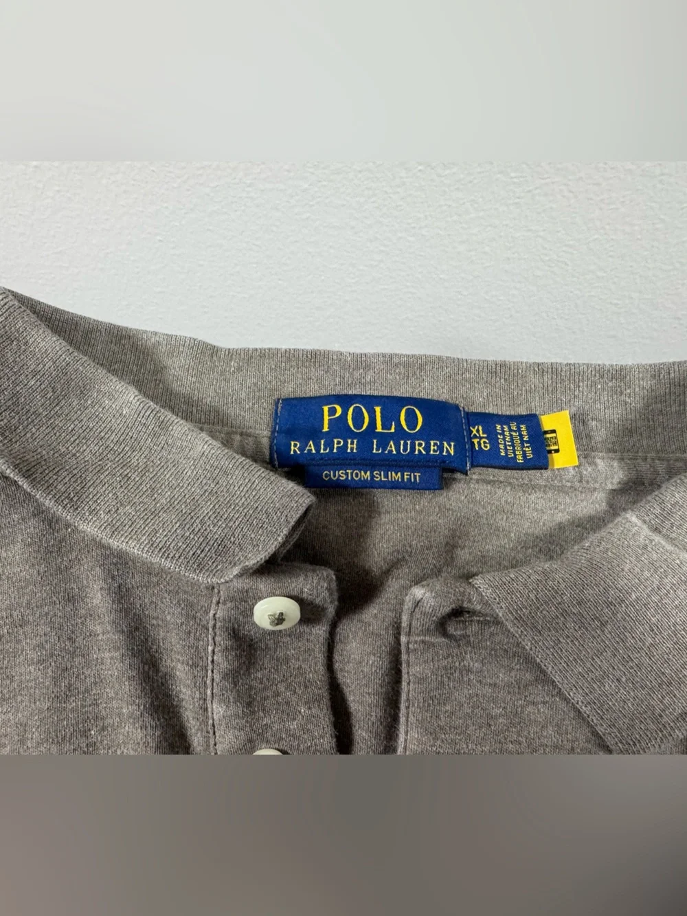 Ralph Lauren Polo Shirt in Heather Gray with Embroidered Pony